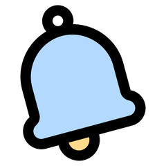 Bell line color icon