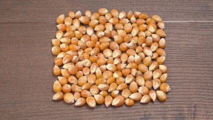 Raw Corn Seeds or Corn kernels are from Maize is a grain, and the kernels are used in cooking as a vegetable or a source of starch.