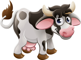 Cartoon Cute Cow Farm Animal