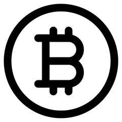 Bitcoin line icon
