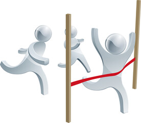 Crossing the finish line