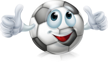 Obraz na płótnie Canvas Cartoon soccer ball character