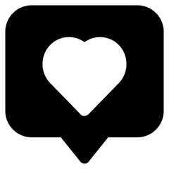 Love Message glyph icon