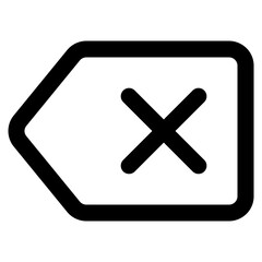 Backspace line icon