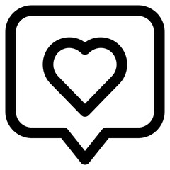 Love Message line icon