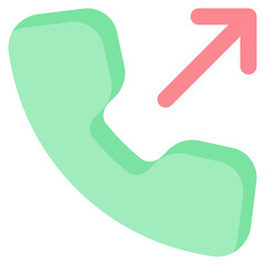 Outgoing Call flat icon