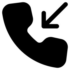 Obraz premium Incoming Call glyph icon