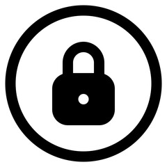 Lock glyph icon