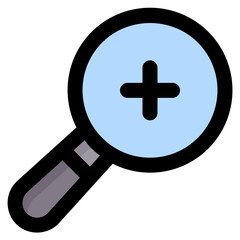 Fototapeta premium Zoom In line color icon