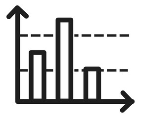 Column chart icon. Report symbol. Data analytics logo