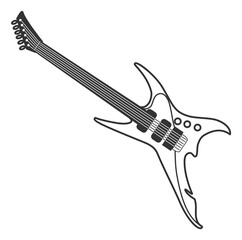 Obraz na płótnie Canvas Rock music concert symbol. Electric guitar icon