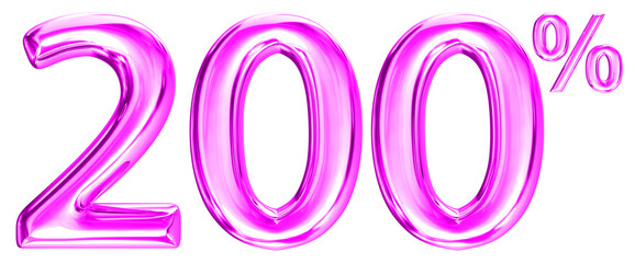 Obraz premium Discount percent gold number 3d