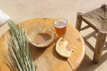 Amlou and Honey, perfect breakfast in Tamazight,Tafraoute, Agadir.