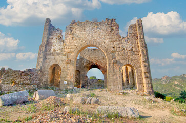 People are visiting The Theatre of Aspendos Ancient City in Antalya