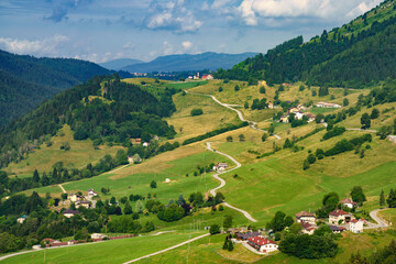 Fototapeta na wymiar Landscape on the plateau of Asiago, Vicenza