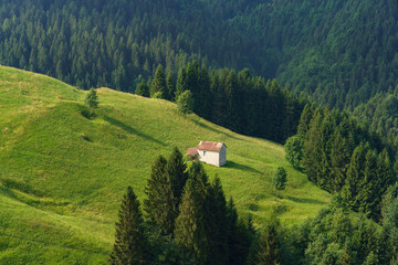 Landscape on the plateau of Asiago, Vicenza