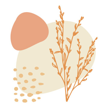 recommend clip art: Aesthetic Boho Blob Shape and Outline Flower