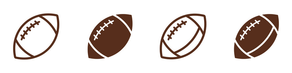 American football ball icon. Rugby ball icon, vector illustration