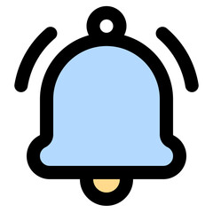 Bell line color icon