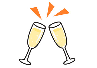 シャンパンで乾杯