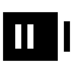 Half Battery glyph icon
