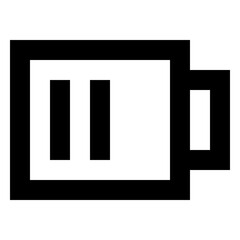 Half Battery line icon