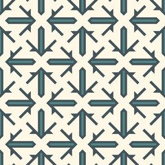 Seamless ethnic ornament. Tribal wallpaper. Arrows image. Folk pattern. Geeometric backdrop. Mosaics motif. Grid background. Digital paper. Textile print. Ethnical web design