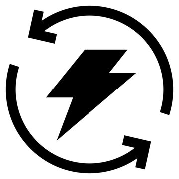 Renewable Energy Glyph Icon