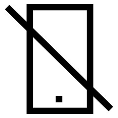 no mobile phone line icon