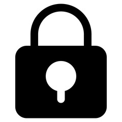 padlock glyph icon
