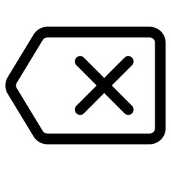 Obraz premium delete line icon