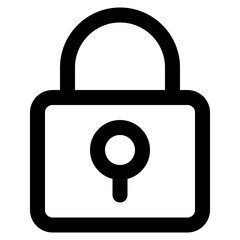 padlock line icon