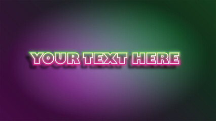 Editable neon text