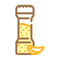 grind garlic color icon vector. grind garlic sign. isolated symbol illustration