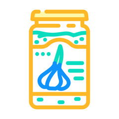 pasta garlic color icon vector. pasta garlic sign. isolated symbol illustration