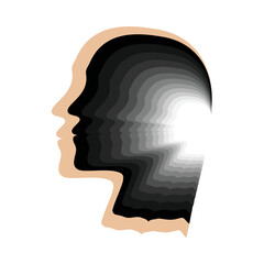 Many human faces concept, vector illustration