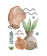 Watercolor abstract illustration for art cards, brochure covers, invitations, wallpapers, canvas prints and posters.