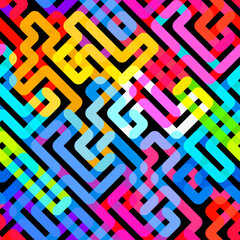 Bright maze. Seamless texture