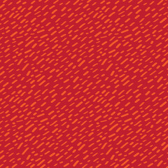 seamless abstract hand drawn pattern with orange strokes on a red background