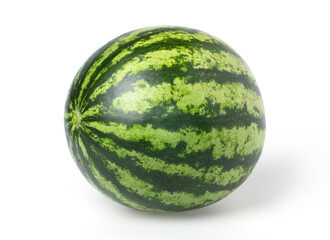 Watermelon isolated on white background, clipping path, Watermelon macro studio photo