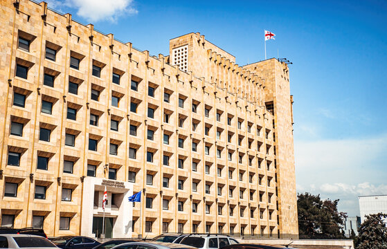 Main building of the Government of Georgia in Tbilisi. September 3, 2021.