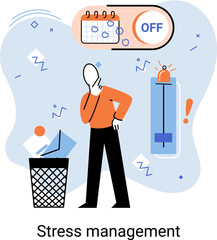 Stress management abstract metaphor, pressure control, depression, emotional tension, mental health management, physical and psychological stress. Way to lead an active, productive and fulfilling life