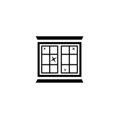 Obraz premium Cleaning window icon isolated on white background 