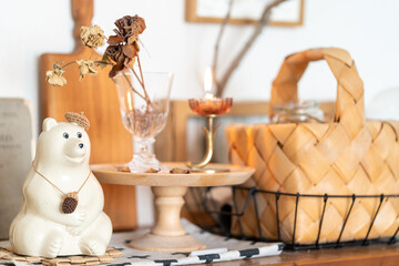 秋のしろくまと北欧インテリア