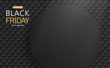 Black Friday Sale. Banner, poster, logo on dark background © eric