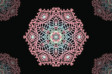 Mandala Design. Round lace pattern design.