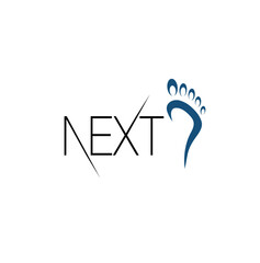 Next step footprints, one step of going forward on the way