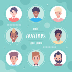 people avatar collection template design