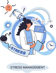 Stress management abstract metaphor, pressure control, depression, emotional tension, mental health management, physical and psychological stress. Way to lead an active, productive and fulfilling life