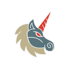 unicorn logo design simple modern.
